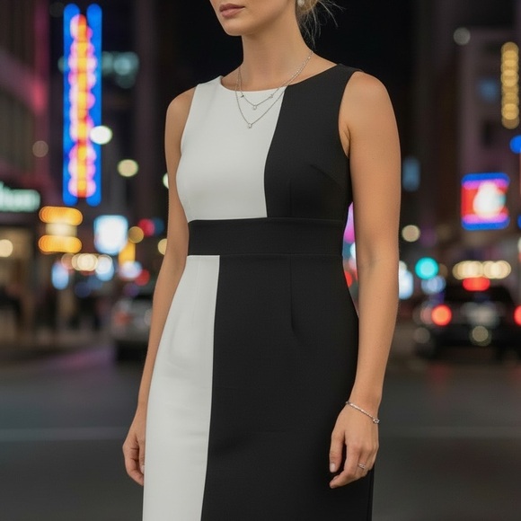 Laundry by Design Black and White Dress Label Detail - Picture 3 of 6